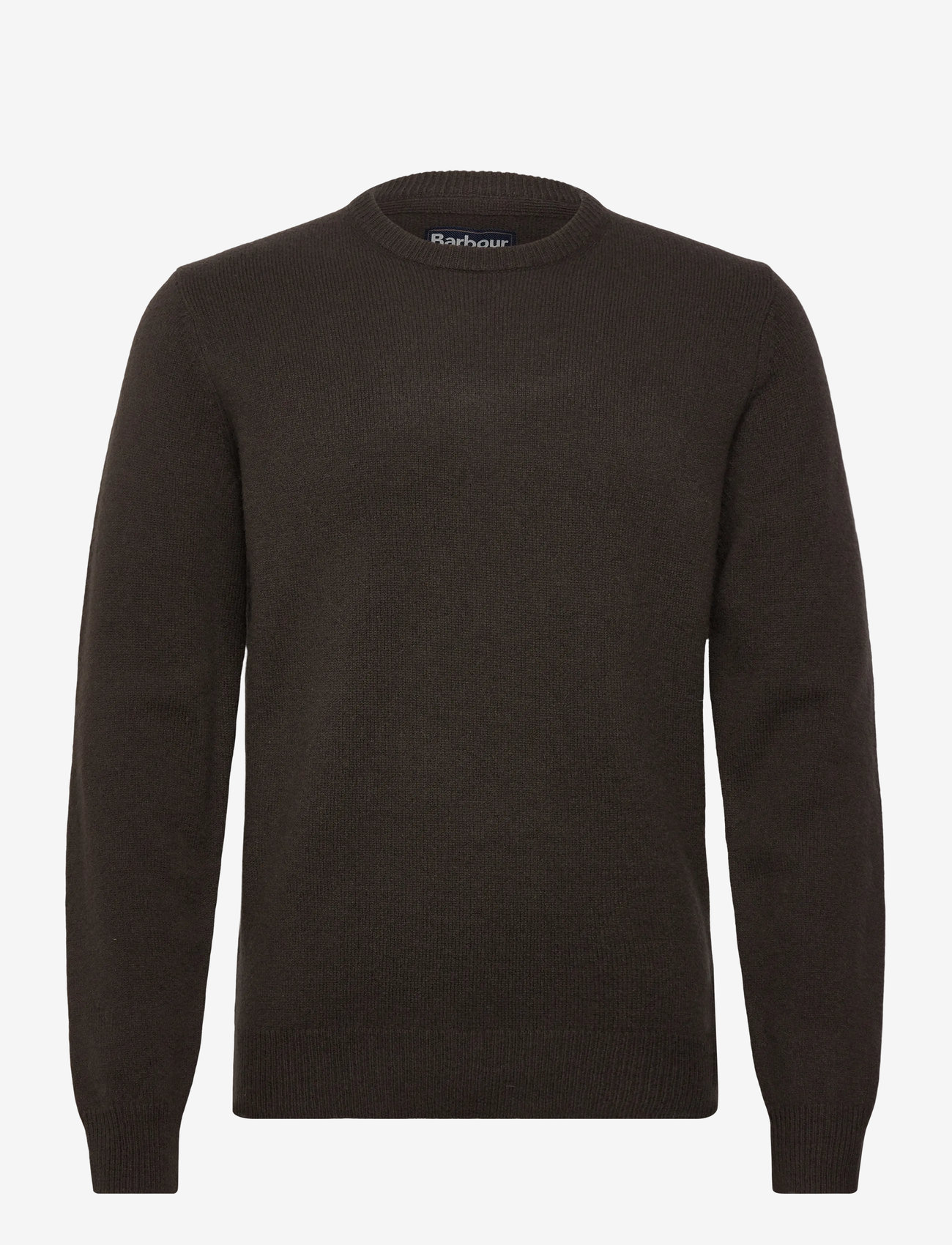 Barbour - Barbour Essential Patch Crew Neck Sweater - pyöreäaukkoiset - brown - 0