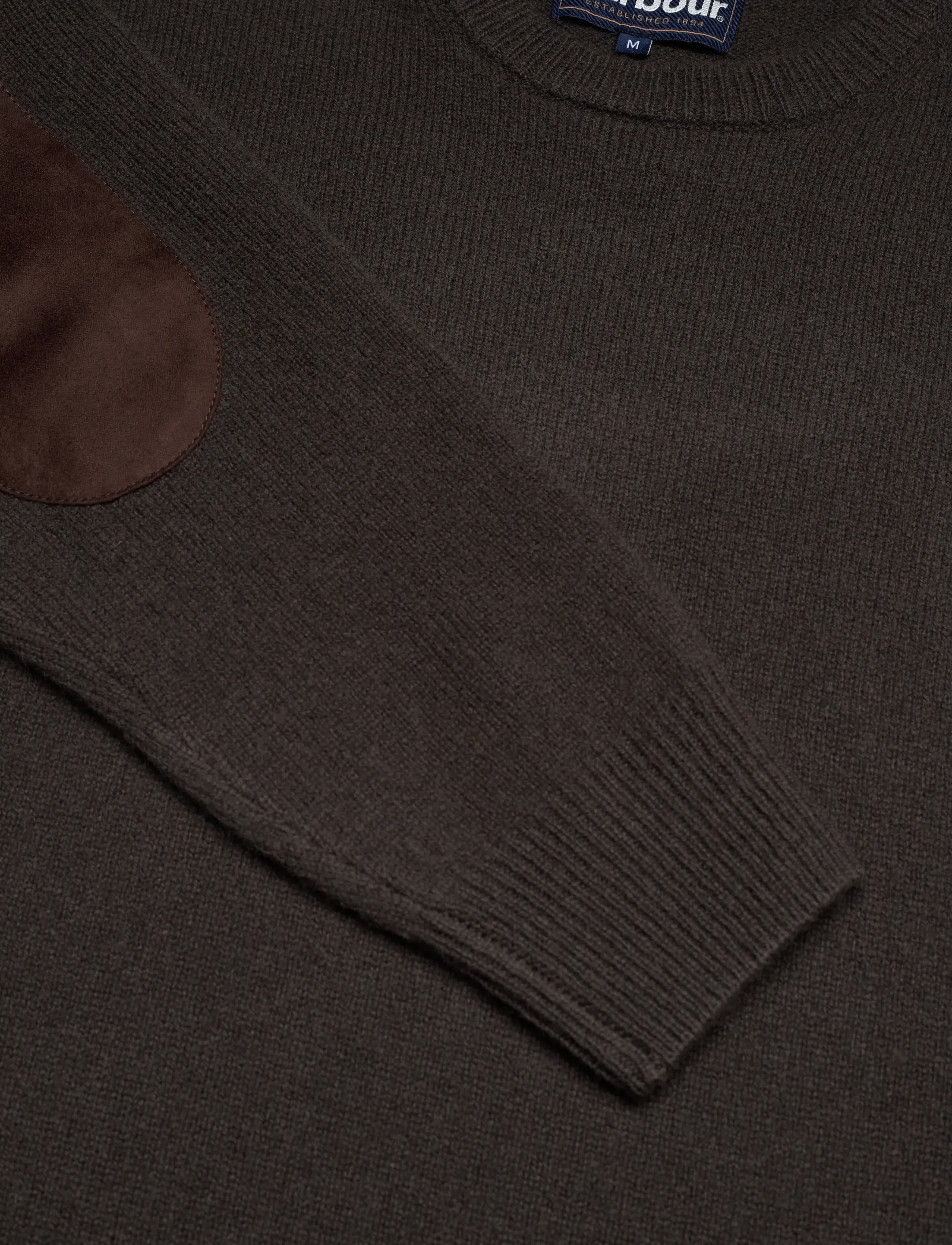 Barbour - Barbour Essential Patch Crew - round necks - brown - 2
