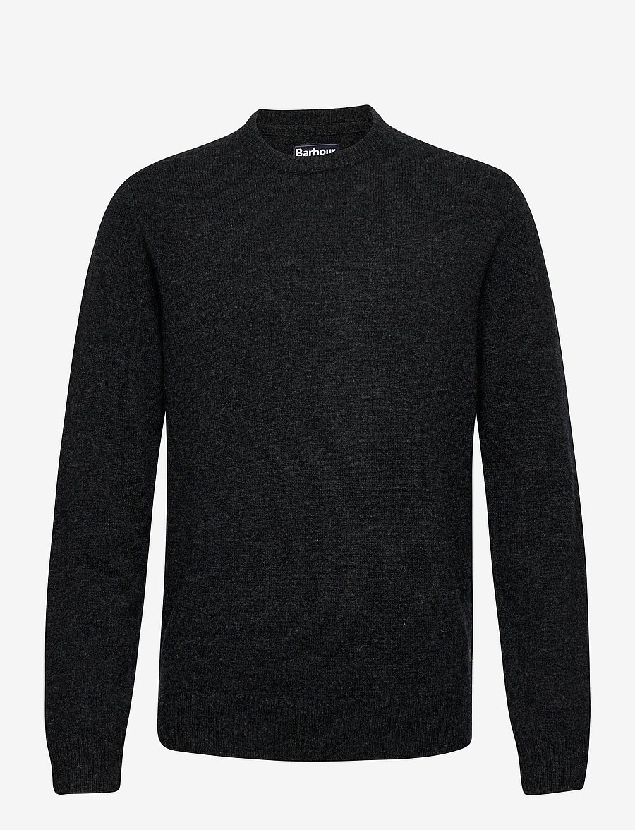 Barbour - Barbour Essential Patch Crew Neck Sweater - Ümara kaelusega - charcoal - 1
