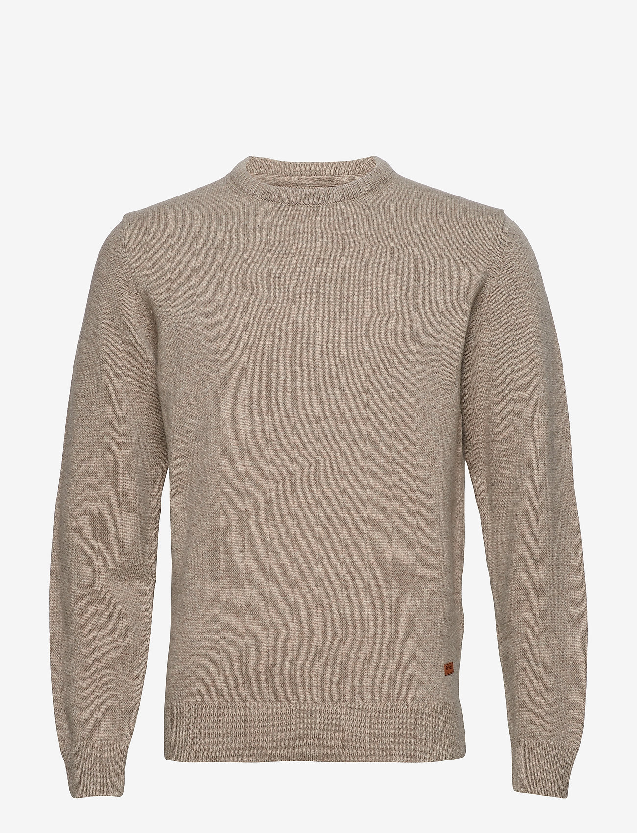 Barbour - Barbour Essential Patch Crew Neck Sweater - rundhalsad - dk stone / lt s - 1