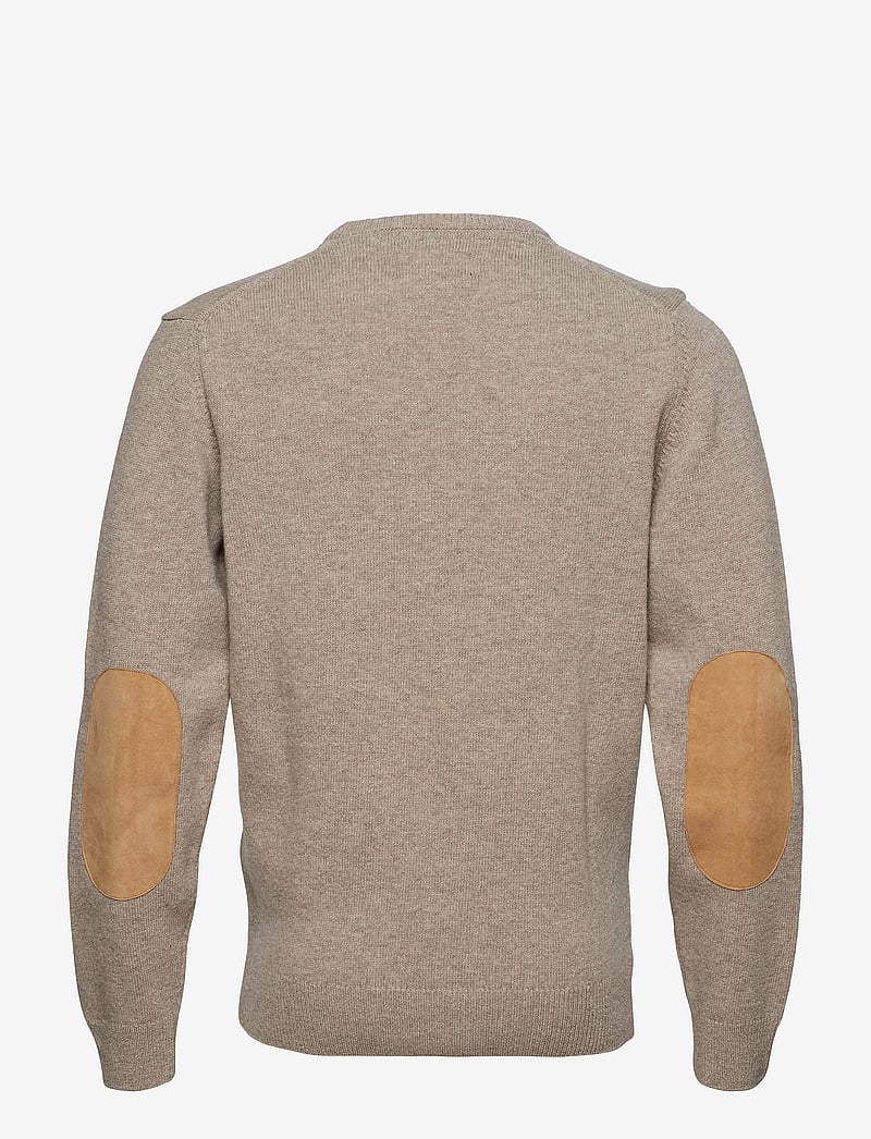 Barbour - Barbour Essential Patch Crew Neck Sweater - rundhalsad - dk stone / lt s - 2