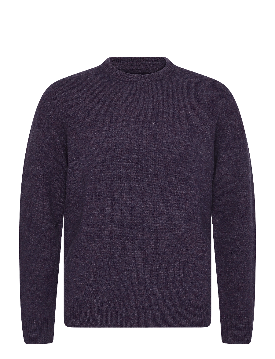 Barbour - Barbour Essential Patch Crew Neck Sweater - Ümara kaelusega - grape - 0