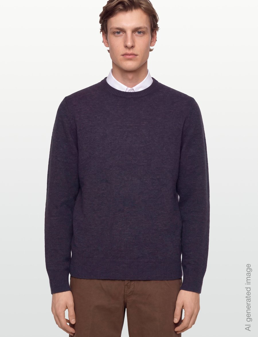 Barbour - Barbour Essential Patch Crew Neck Sweater - rundhals - grape - 3