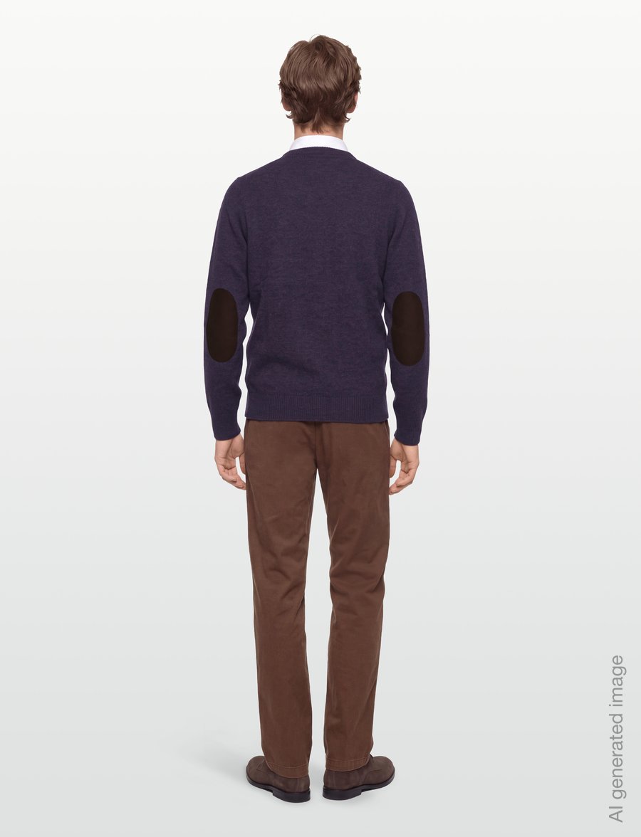 Barbour - Barbour Essential Patch Crew Neck Sweater - rundhals - grape - 4