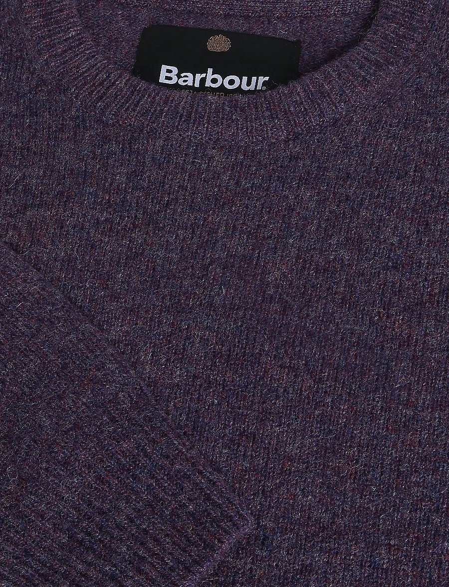Barbour - Barbour Essential Patch Crew Neck Sweater - Ümara kaelusega - grape - 2