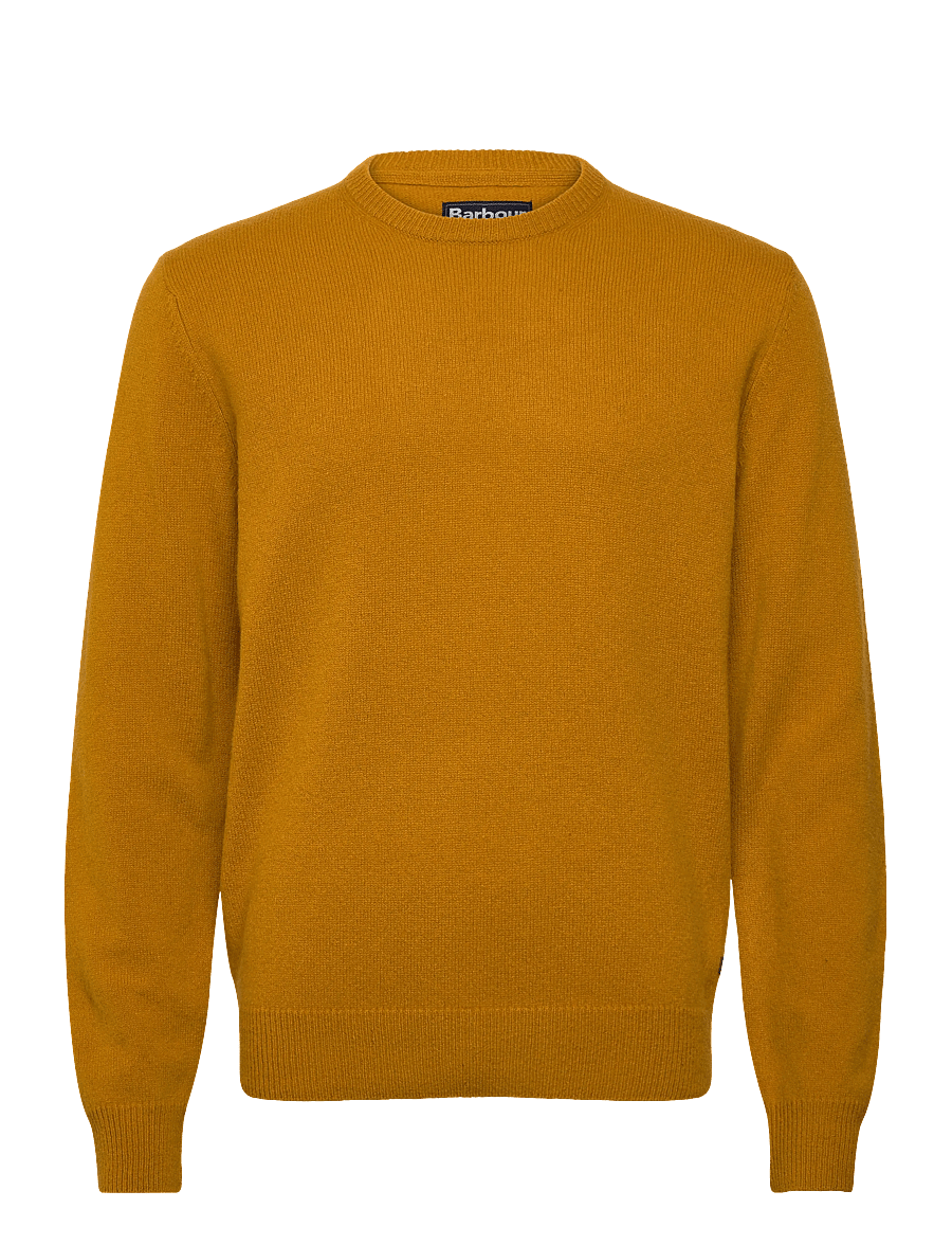 Barbour - Barbour Essential Patch Crew Neck Sweater - Ümmarguse kaelusega kudumid - orange - 0