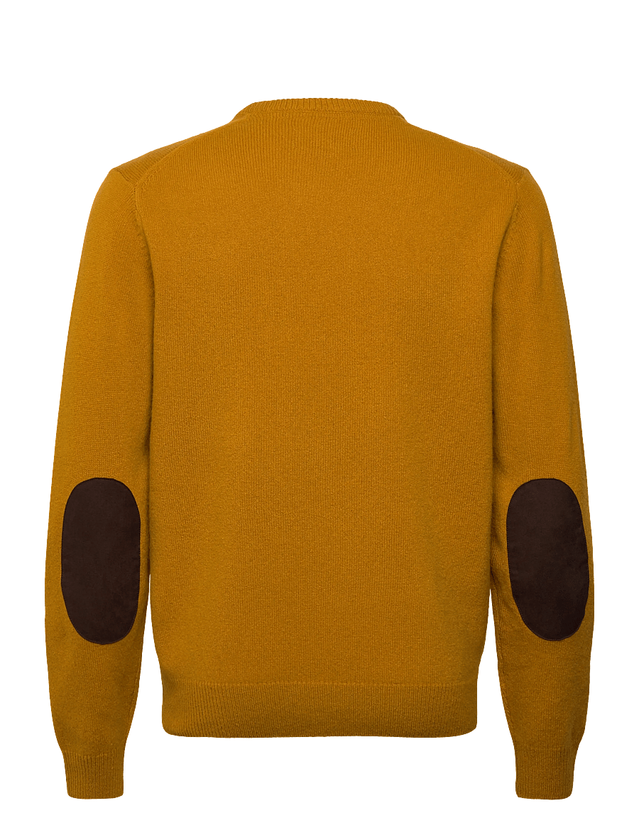 Barbour - Barbour Essential Patch Crew Neck Sweater - Ümmarguse kaelusega kudumid - orange - 1