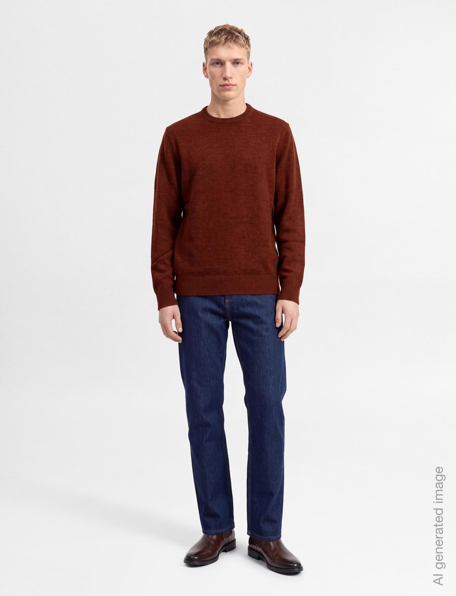 Barbour - Barbour Essential Patch Crew Neck Sweater - rundhals - russet - 0