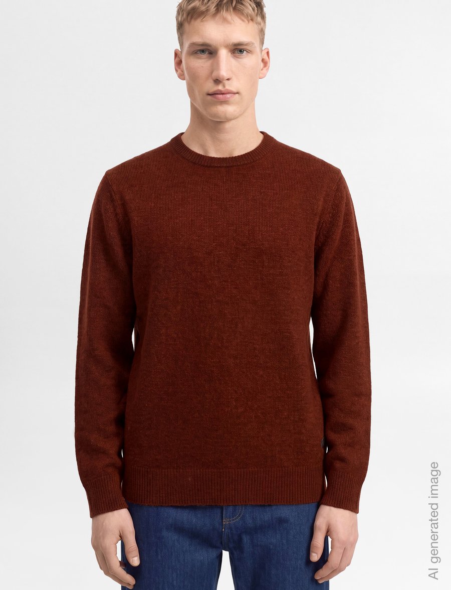 Barbour - Barbour Essential Patch Crew Neck Sweater - rundhals - russet - 3