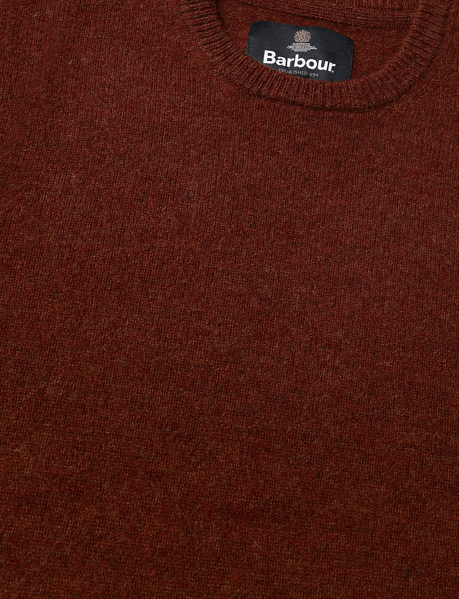 Barbour - Barbour Essential Patch Crew Neck Sweater - rund hals - russet - 2