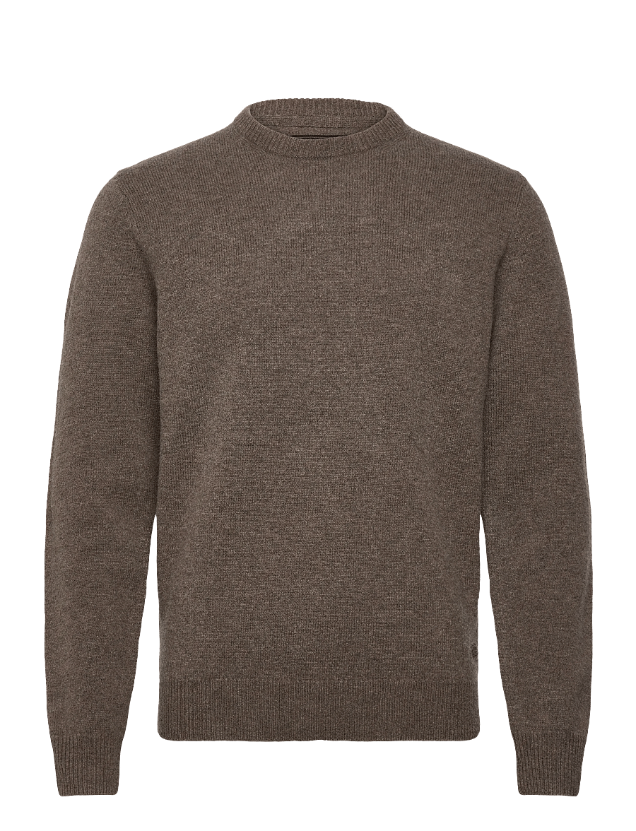 Barbour - Barbour Essential Patch Crew Neck Sweater - rundhals - stone - 0
