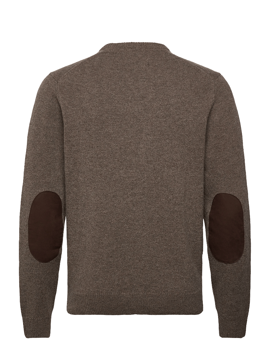 Barbour - Barbour Essential Patch Crew Neck Sweater - rundhals - stone - 1