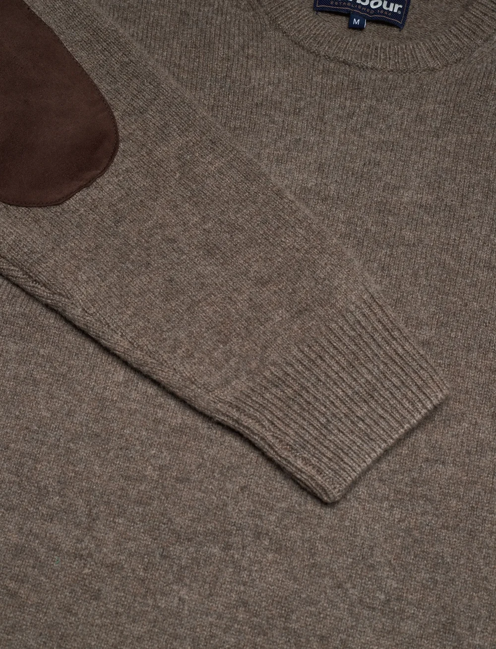 Barbour - Barbour Essential Patch Crew Neck Sweater - rundhalsad - stone - 2