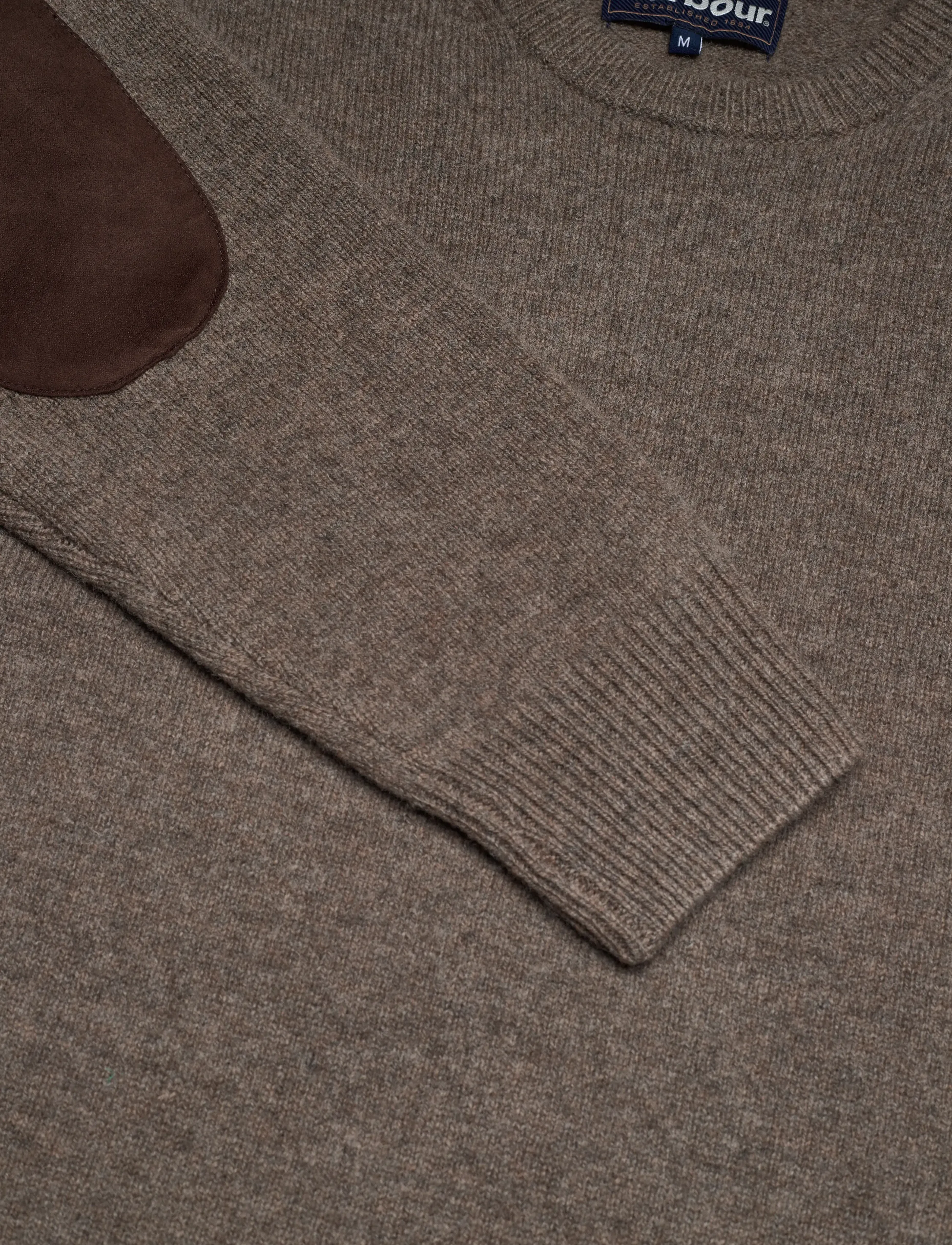 Barbour - Barbour Essential Patch Crew Neck Sweater - rundhals - stone - 2