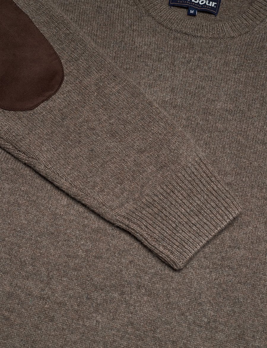 Barbour - Barbour Essential Patch Crew Neck Sweater - rundhals - stone - 2