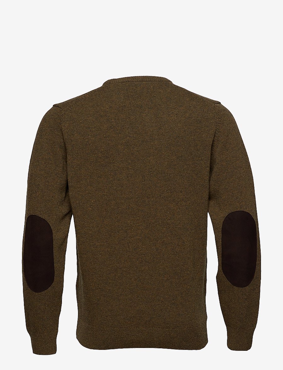 Barbour - Barbour Essential Patch Crew Neck Sweater - Ümmarguse kaelusega kudumid - willow green - 2