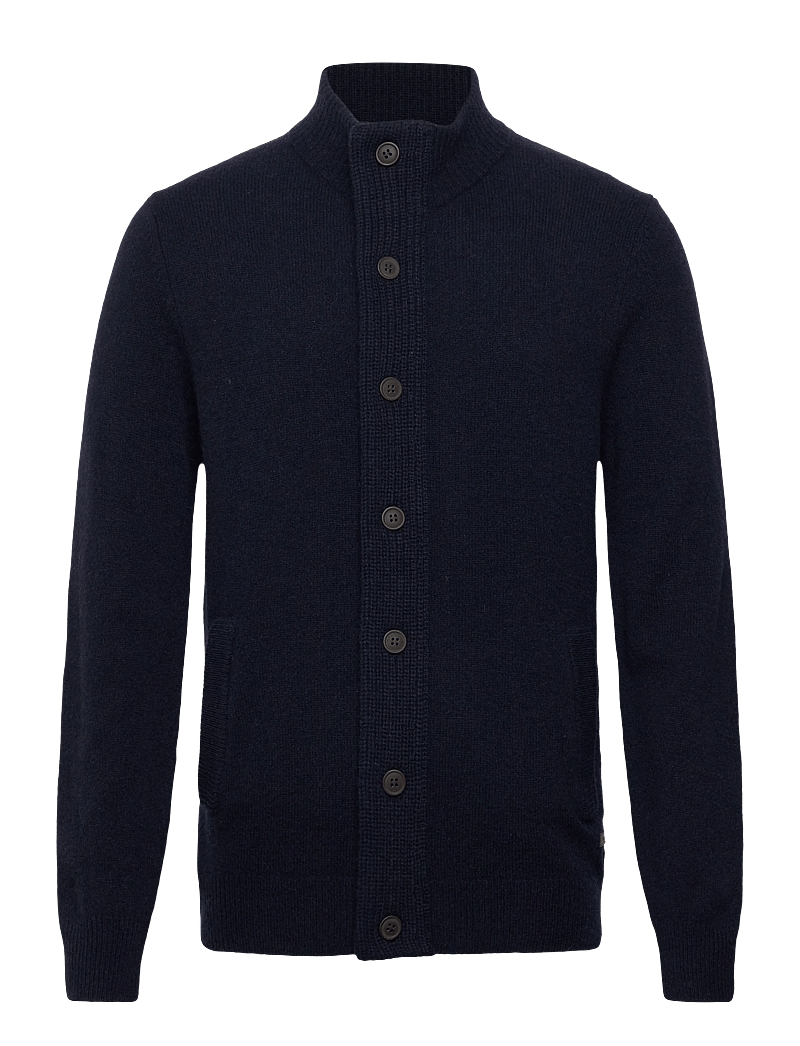 Barbour - Barbour Essent Patch Zip Through Knitted Jumper - full zip jumpers - navy - 0
