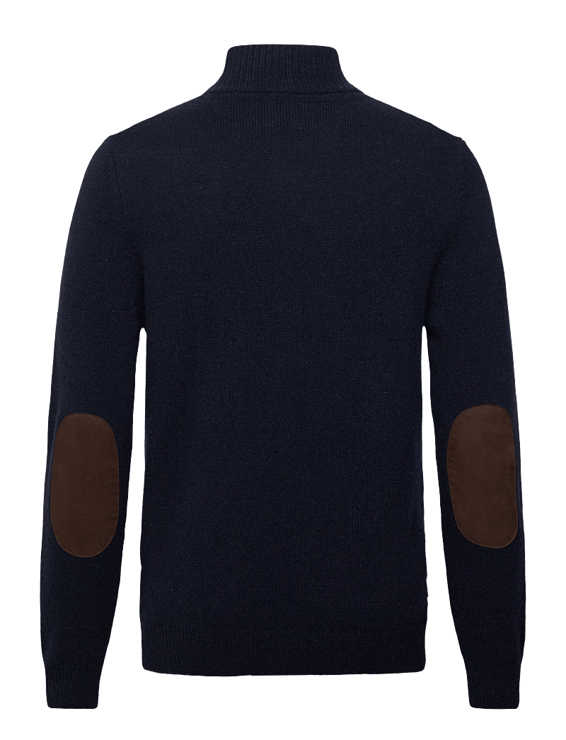 Barbour - Barbour Essent Patch Zip Through Knitted Jumper - full zip jumpers - navy - 1
