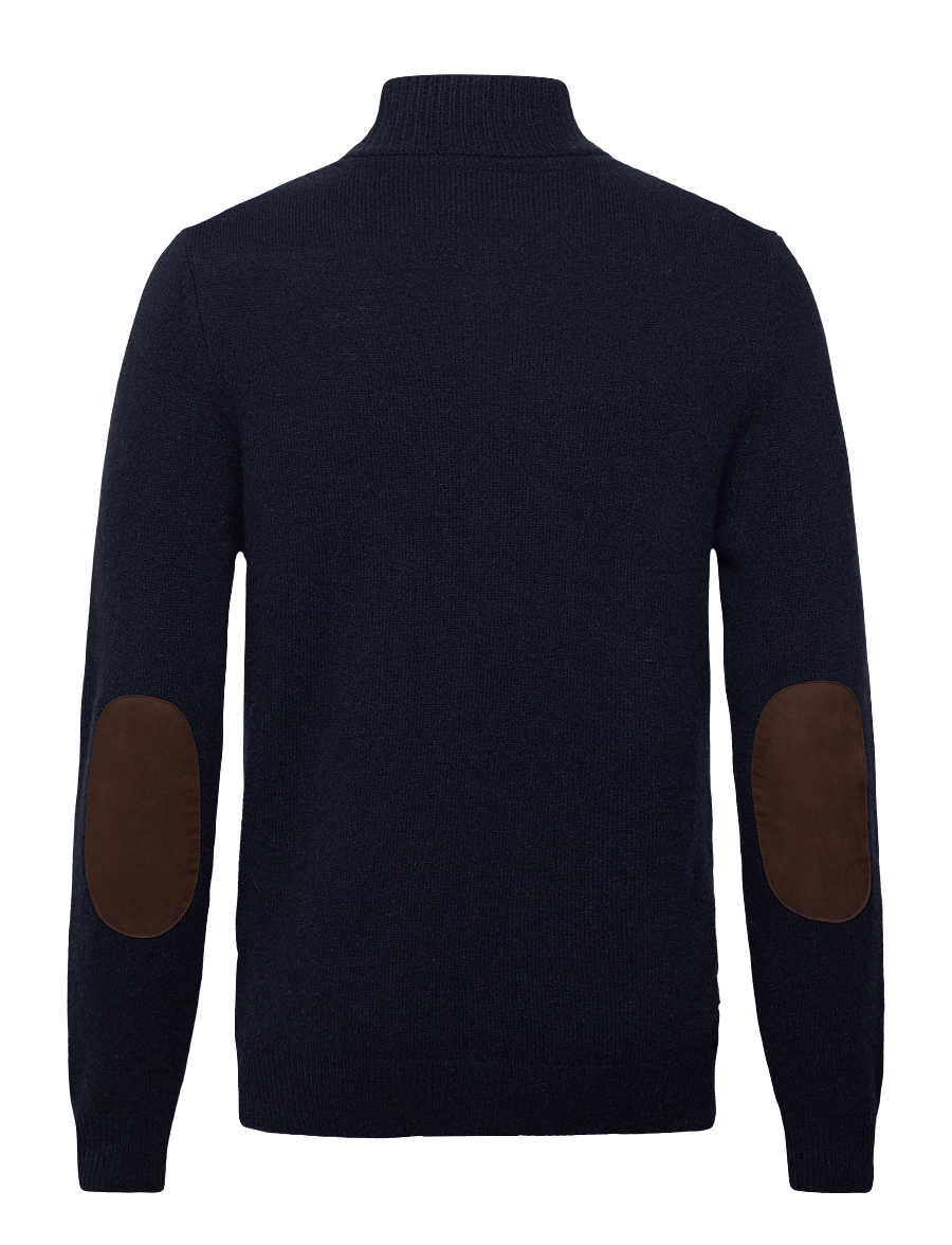 Barbour - Barbour Essent Patch Zip Through Knitted Jumper - navy - 1