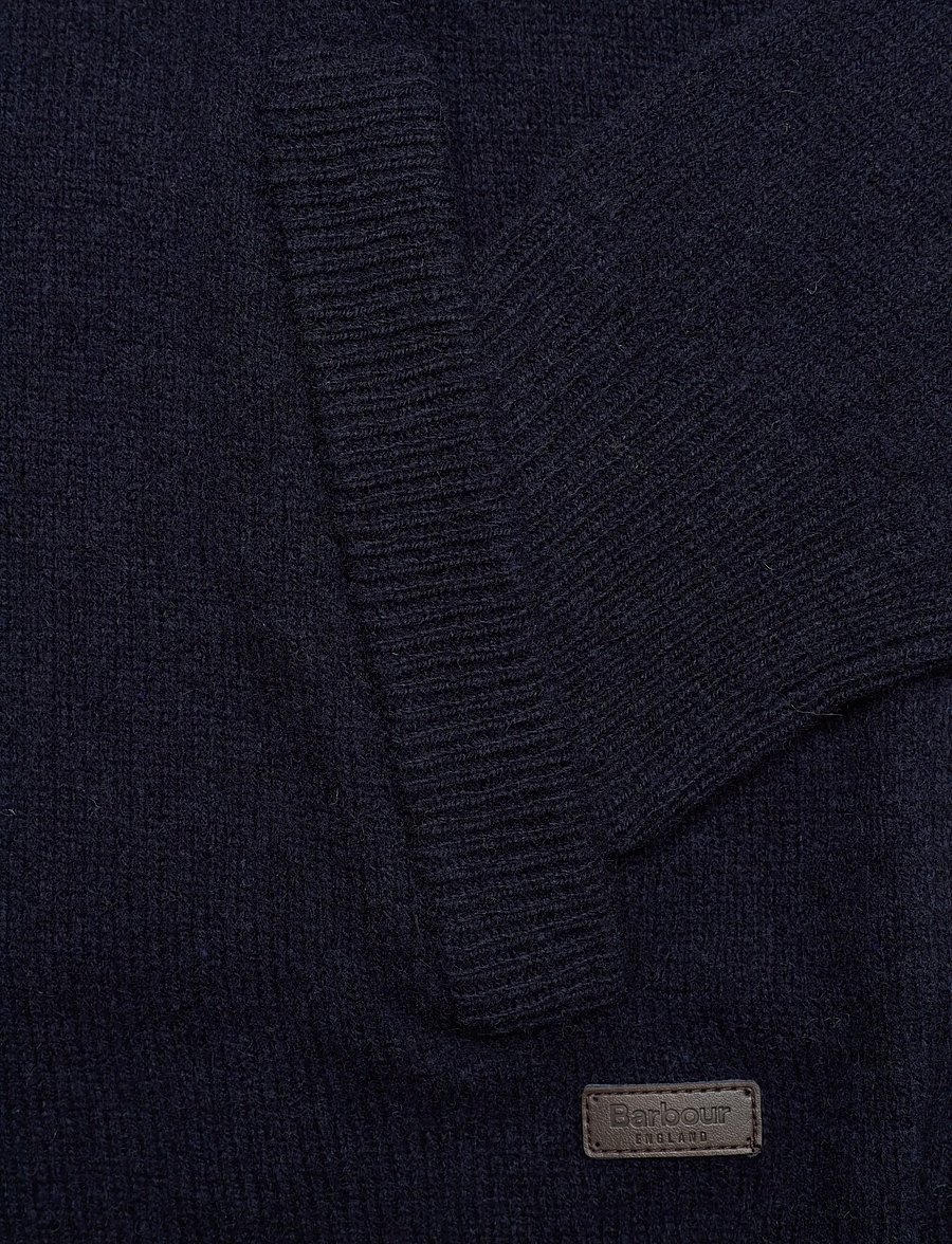 Barbour - Barbour Essent Patch Zip Through Knitted Jumper - navy - 3