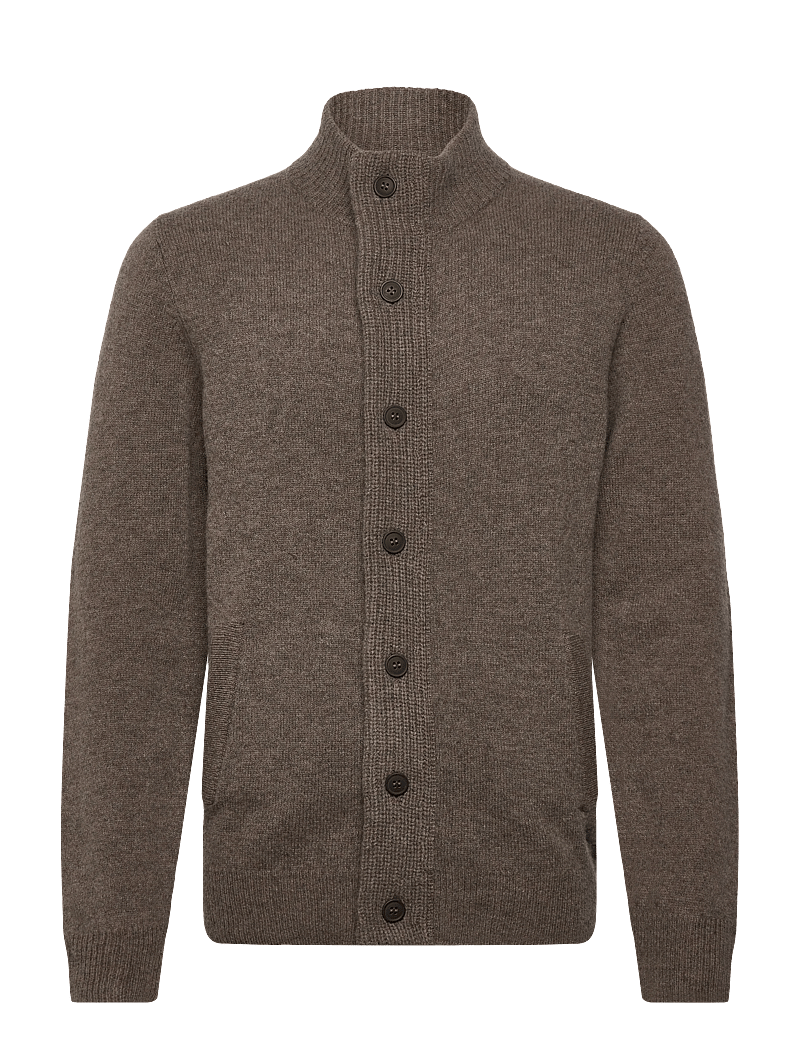 Barbour - Barbour Essent Patch Zip Through Knitted Jumper - fullzip strik - stone - 0