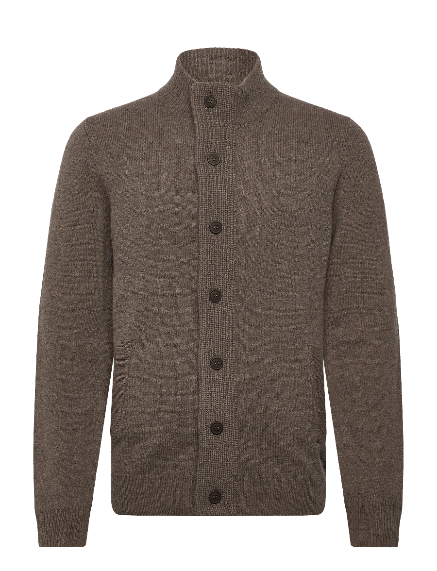Barbour - Barbour Essent Patch Zip Through Knitted Jumper - stone - 0