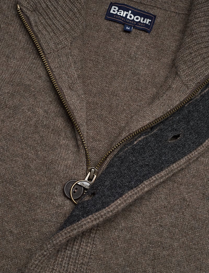 Barbour - Barbour Essent Patch Zip Through Knitted Jumper - fullzip strik - stone - 2
