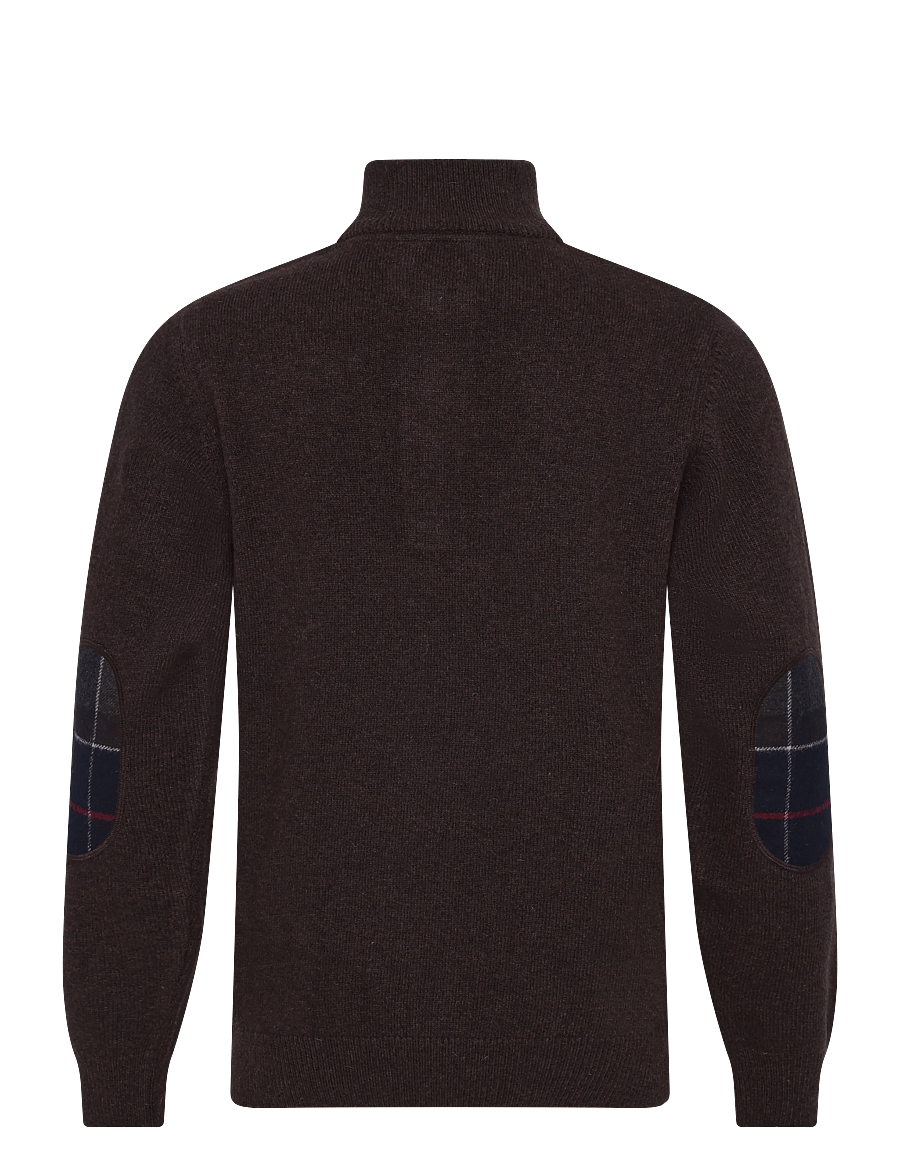 Barbour - Barbour Holden Half Zip Knitted Jumper - half zip jumpers - dark oak - 1