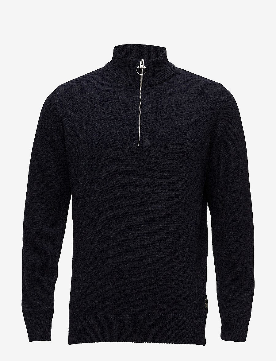 Barbour - Barbour Holden Half Zip Knitted Jumper - rollkragenpullover - navy - 0