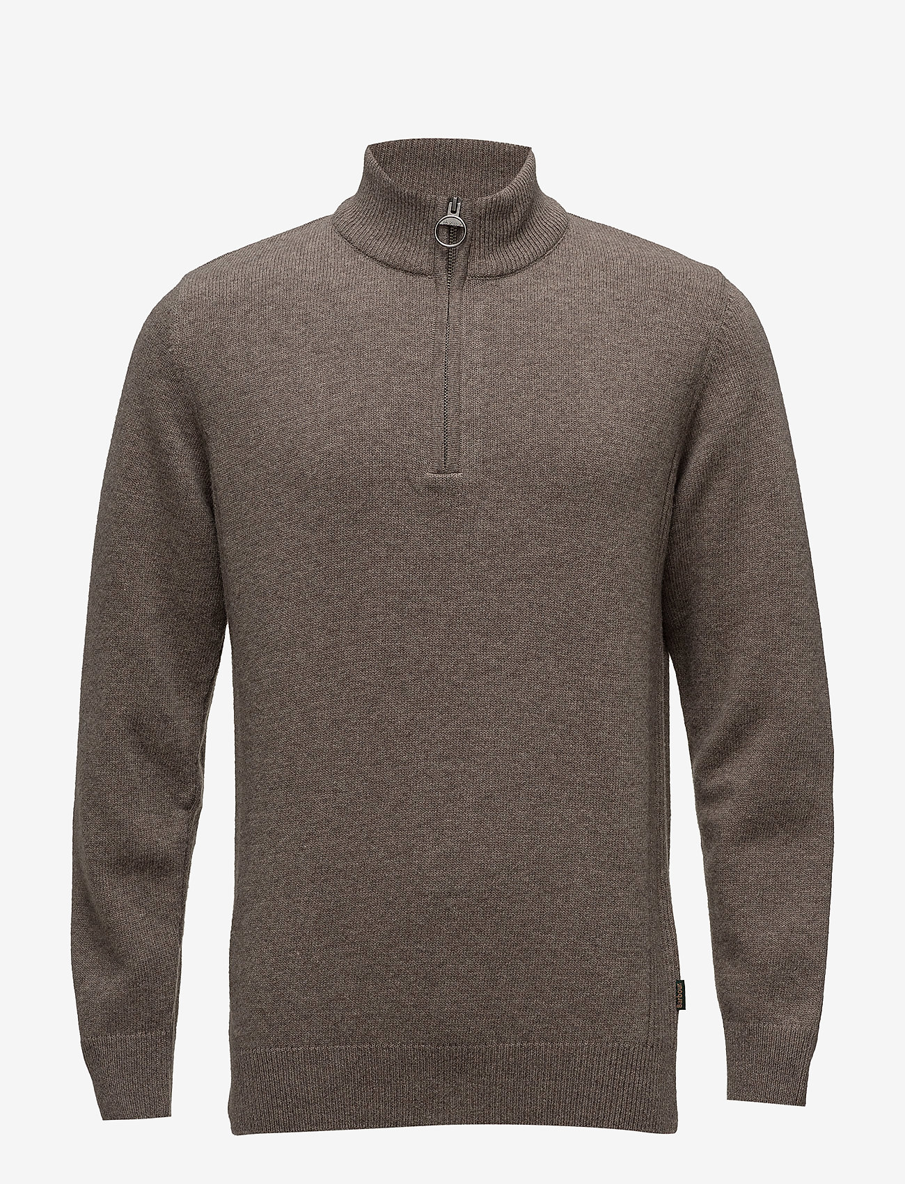 Barbour - Barbour Holden Half Zip Knitted Jumper - pullover mit halbem reißverschluss - olive - 0