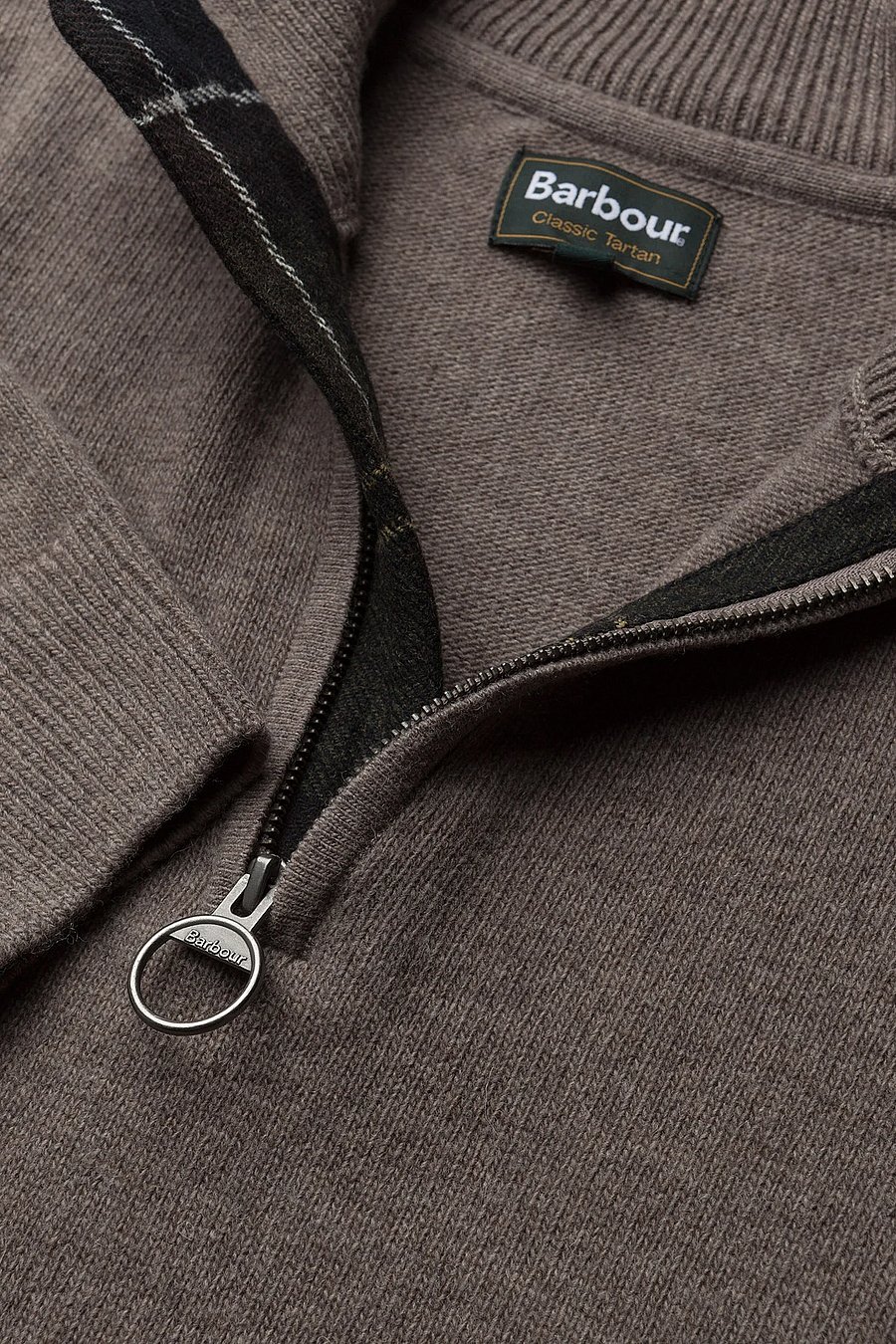 Barbour - Barbour Holden Half Zip Knitted Jumper - poolpika lukuga džemprid - olive - 2