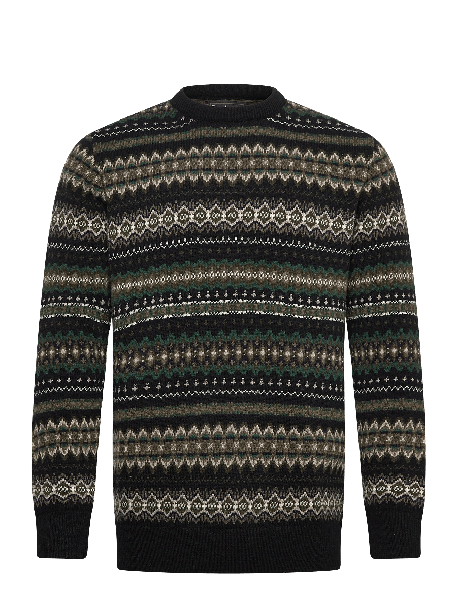 Barbour - Barbour Case Fairisle Crew Neck Sweater - black - 0