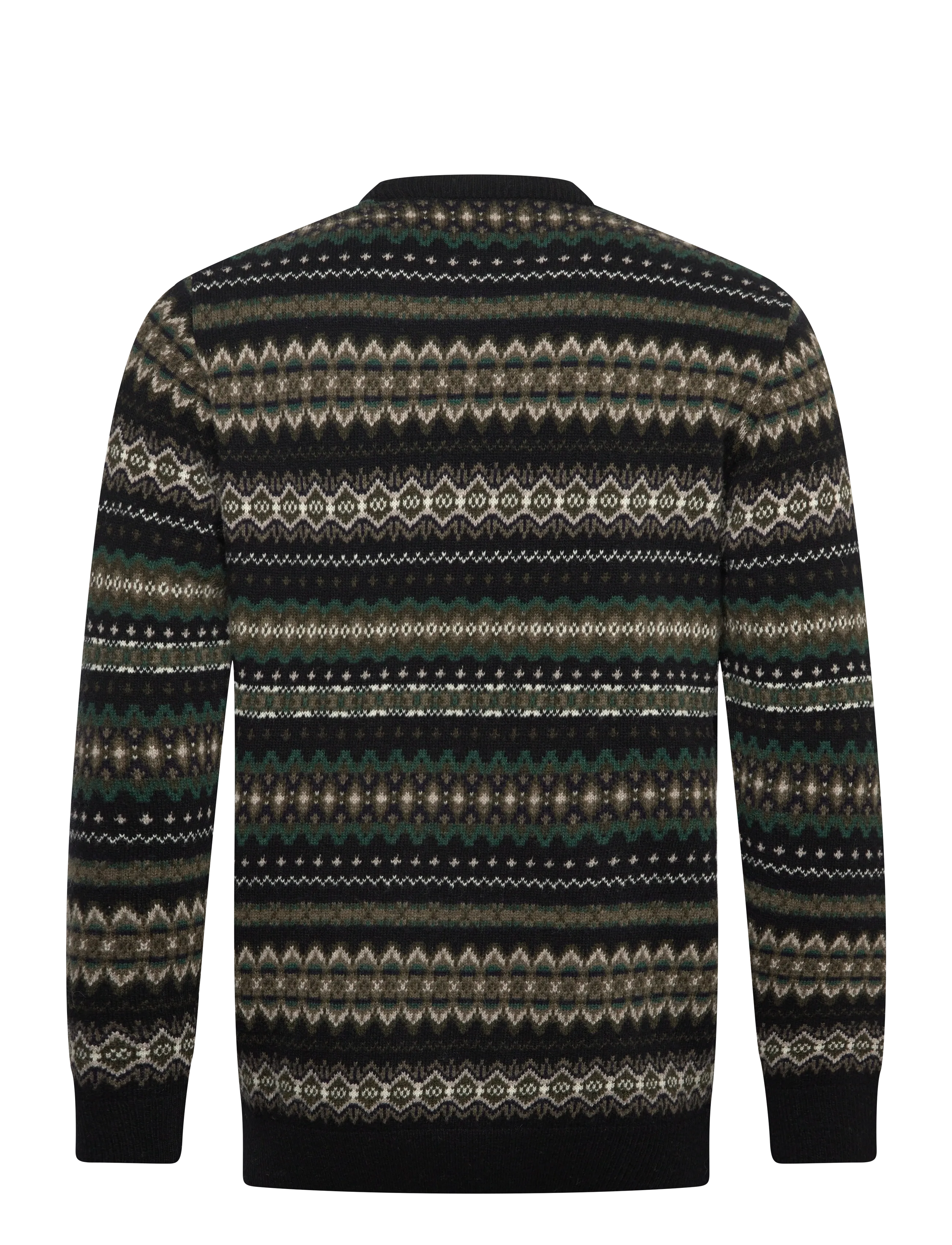 Barbour - Barbour Case Fairisle Crew Neck Sweater - black - 1