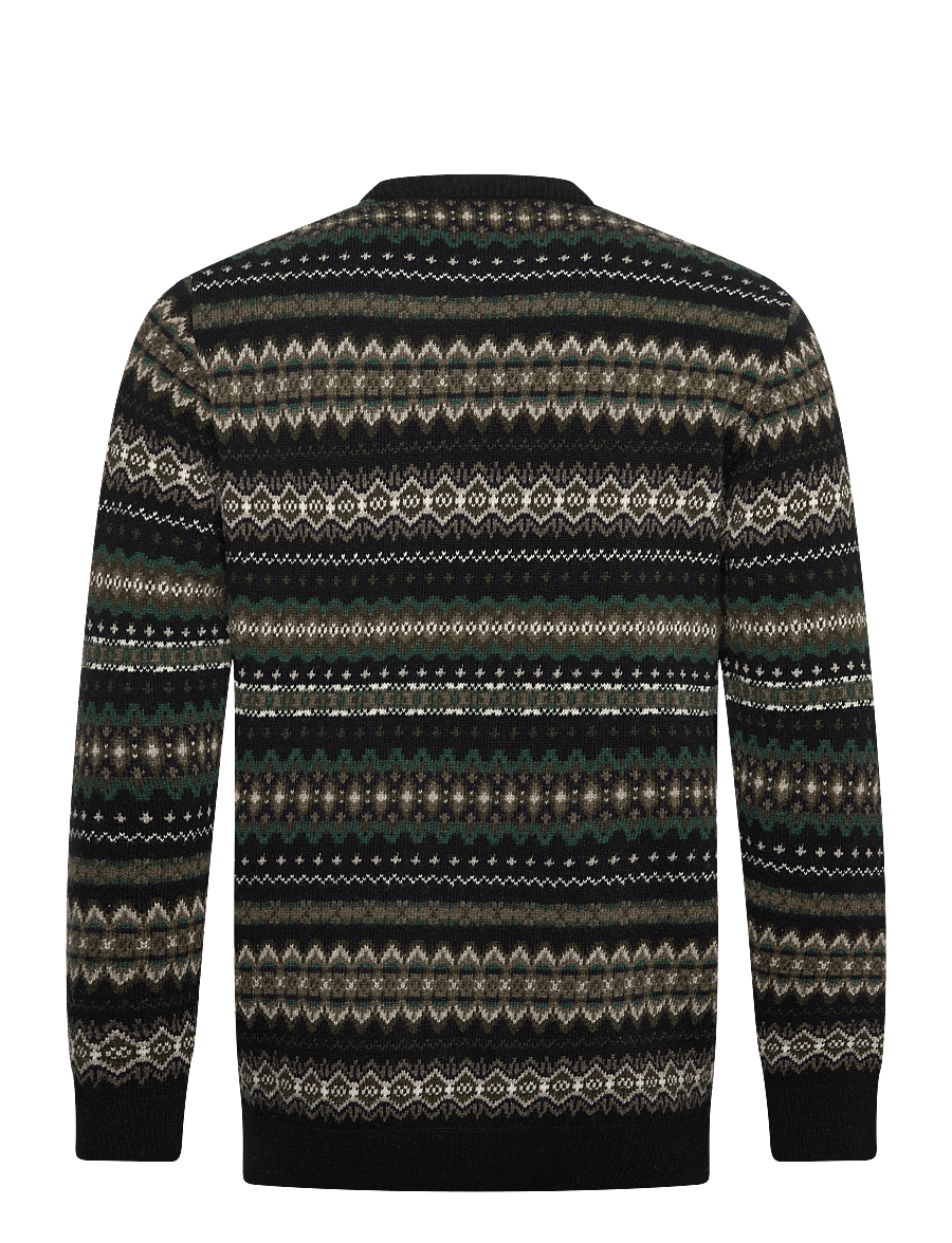 Barbour - Barbour Case Fairisle Crew Neck Sweater - black - 1