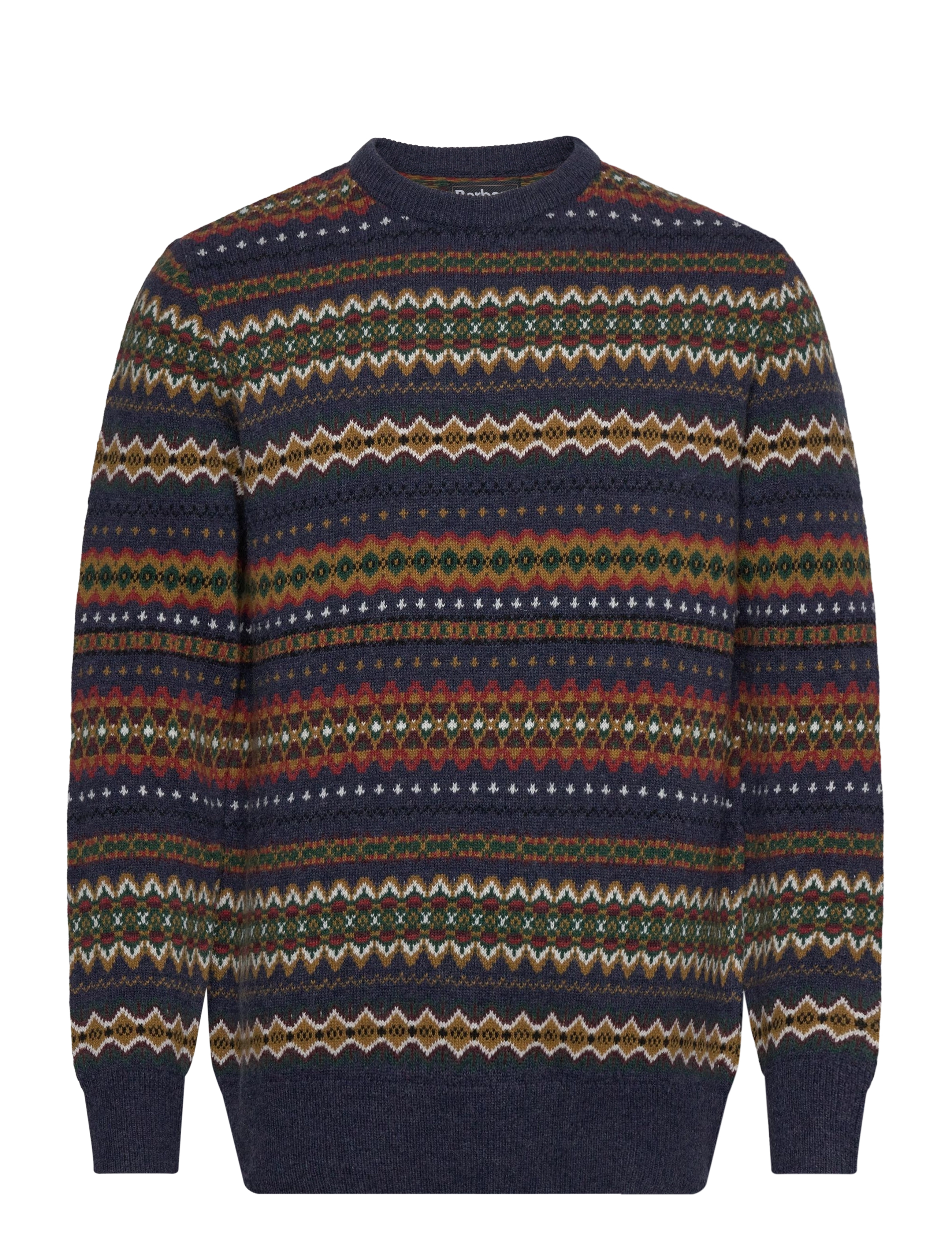 Barbour Barbour Case Fairisle Crew Neck Sweater - Tøj - NAVY / navy