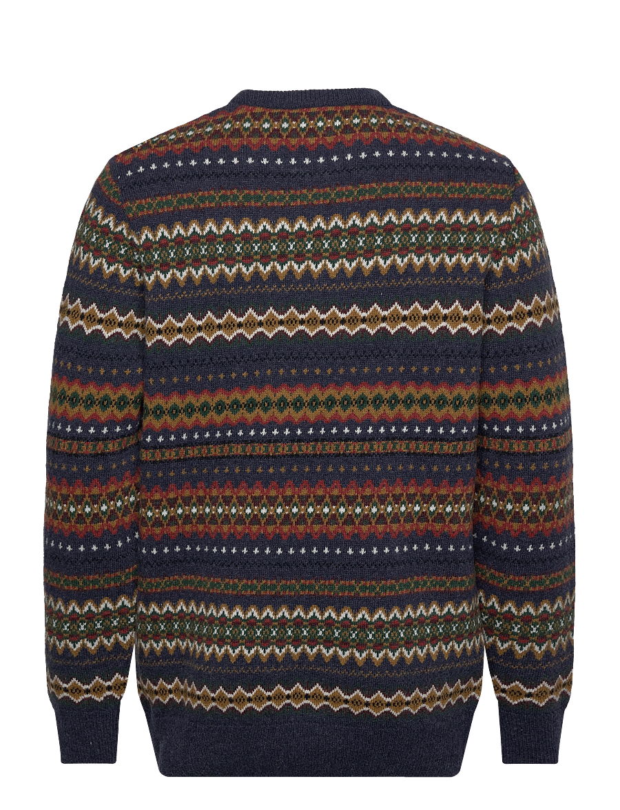 Barbour - Barbour Case Fairisle Crew Neck Sweater - rundhals - navy - 1