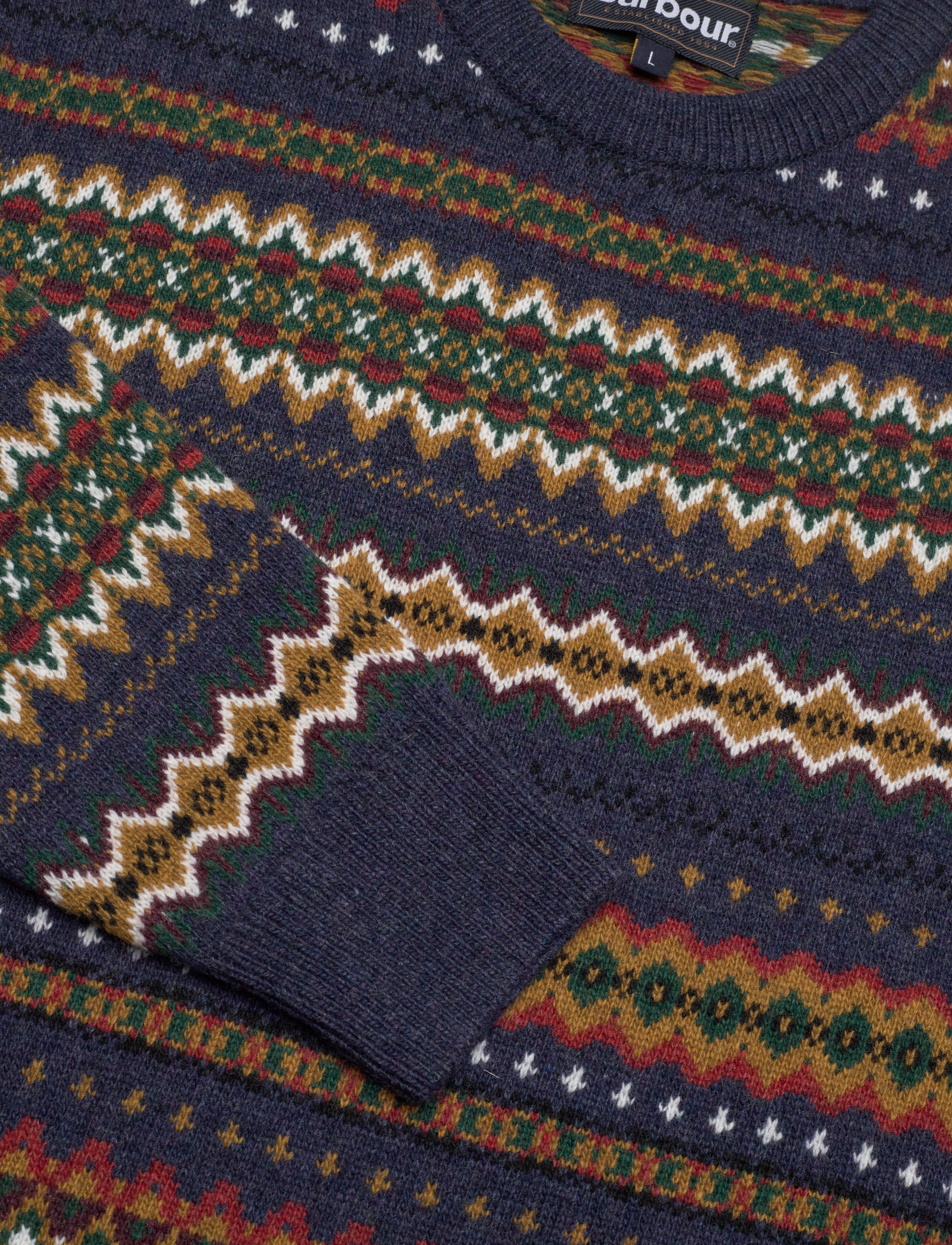 Barbour - Barbour Case Fairisle Crew Neck Sweater - navy - 2