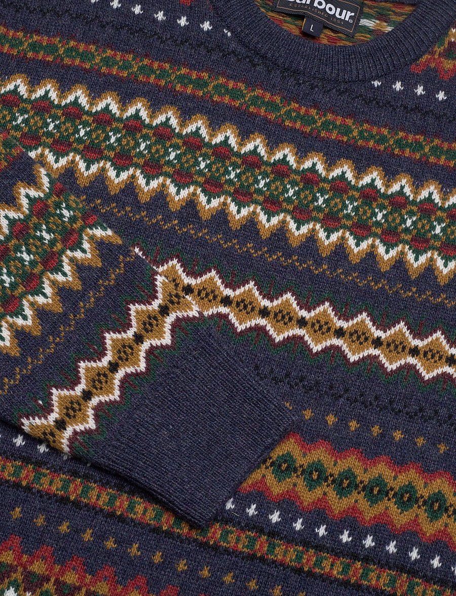 Barbour - Barbour Case Fairisle Crew Neck Sweater - rundhals - navy - 2