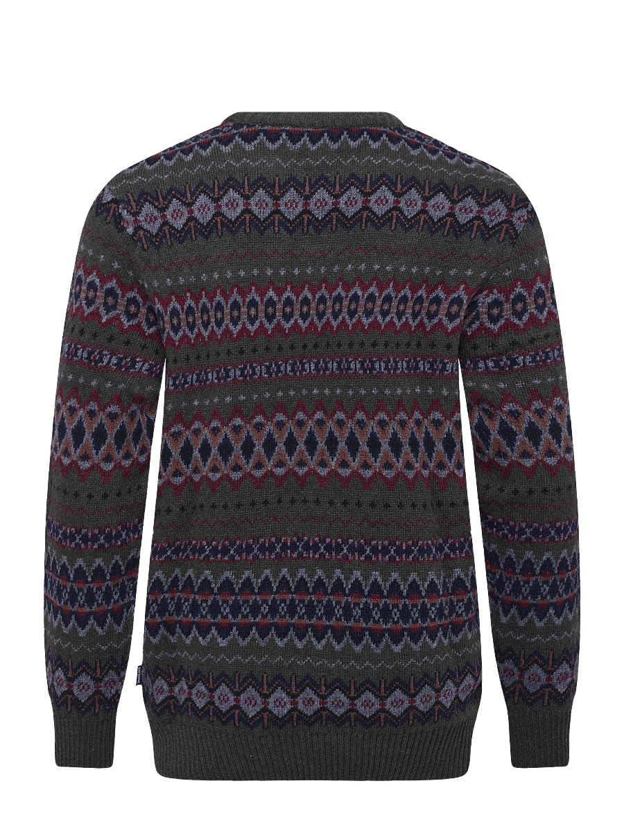 Barbour - Barbour Case Fairisle Crew Neck Sweater - Ümara kaelusega - shadow - 1