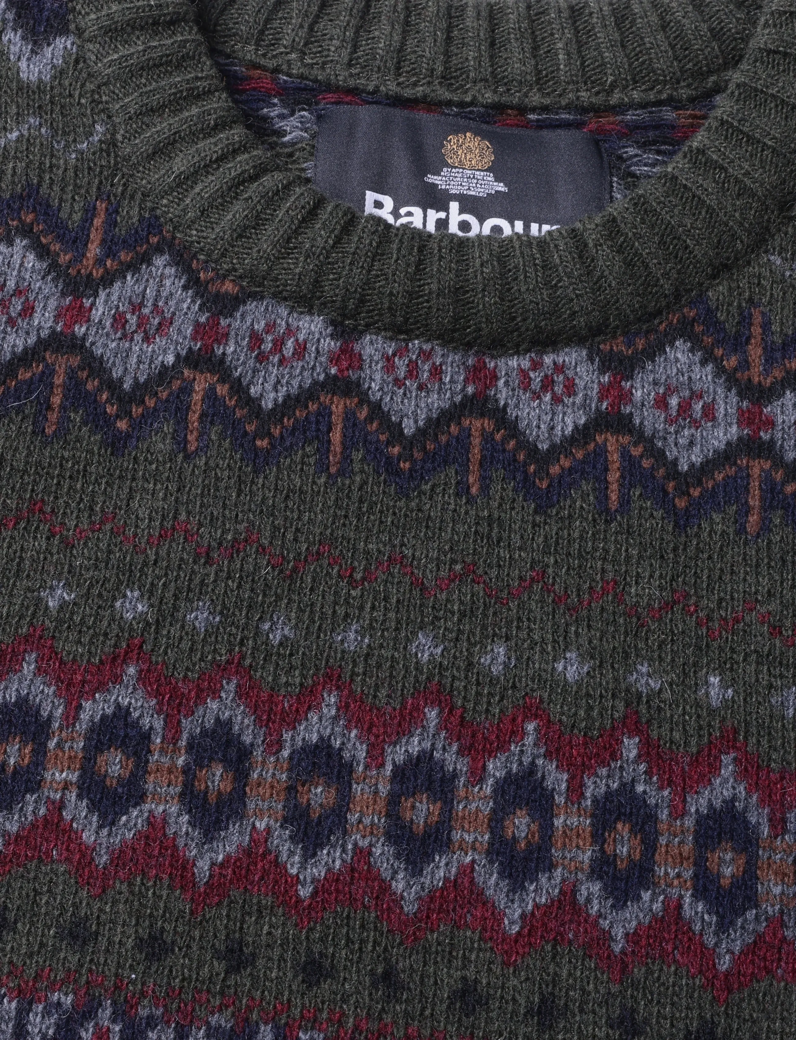 Barbour - Barbour Case Fairisle Crew Neck Sweater - Ümara kaelusega - shadow - 2