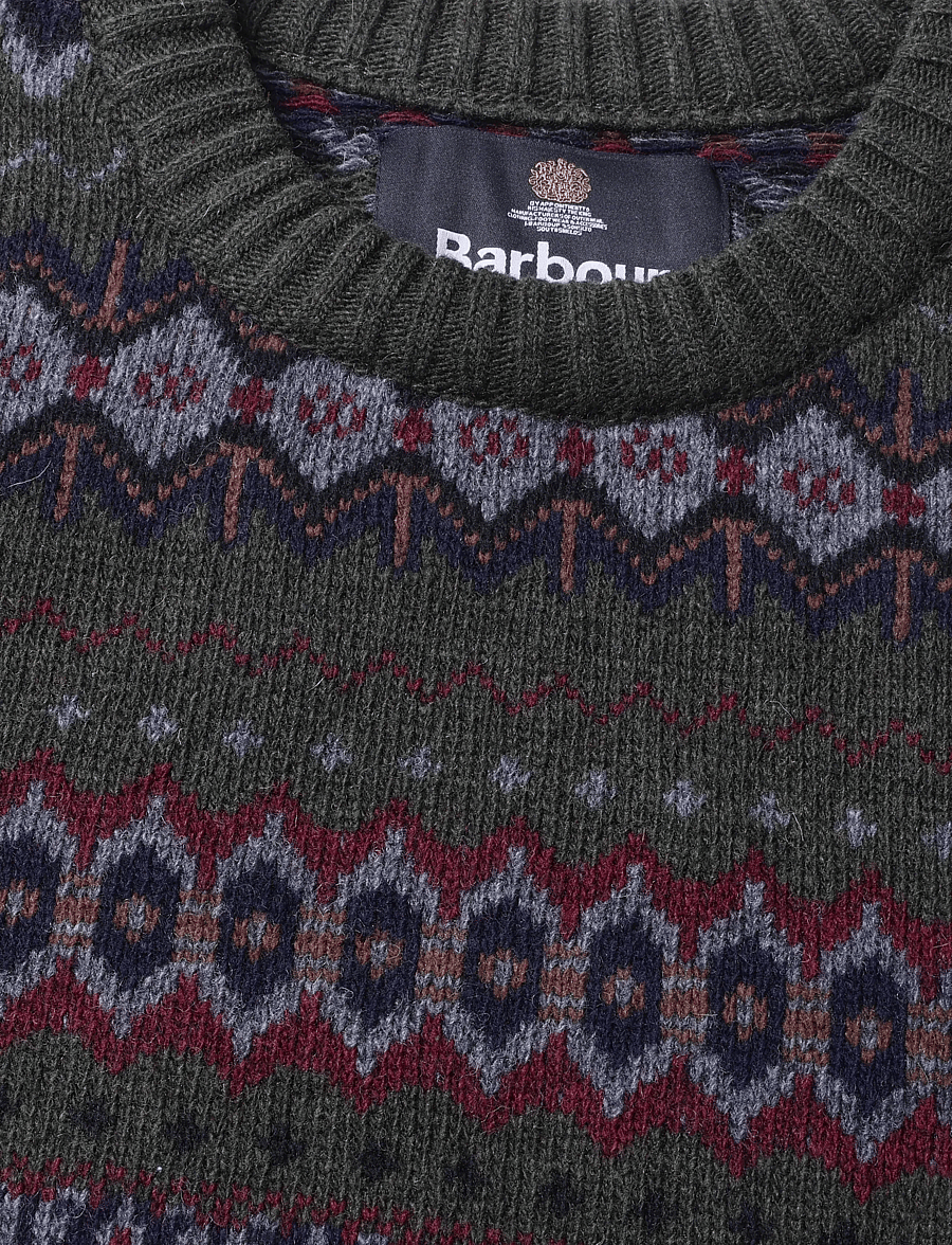 Barbour - Barbour Case Fairisle Crew Neck Sweater - Ümara kaelusega - shadow - 2