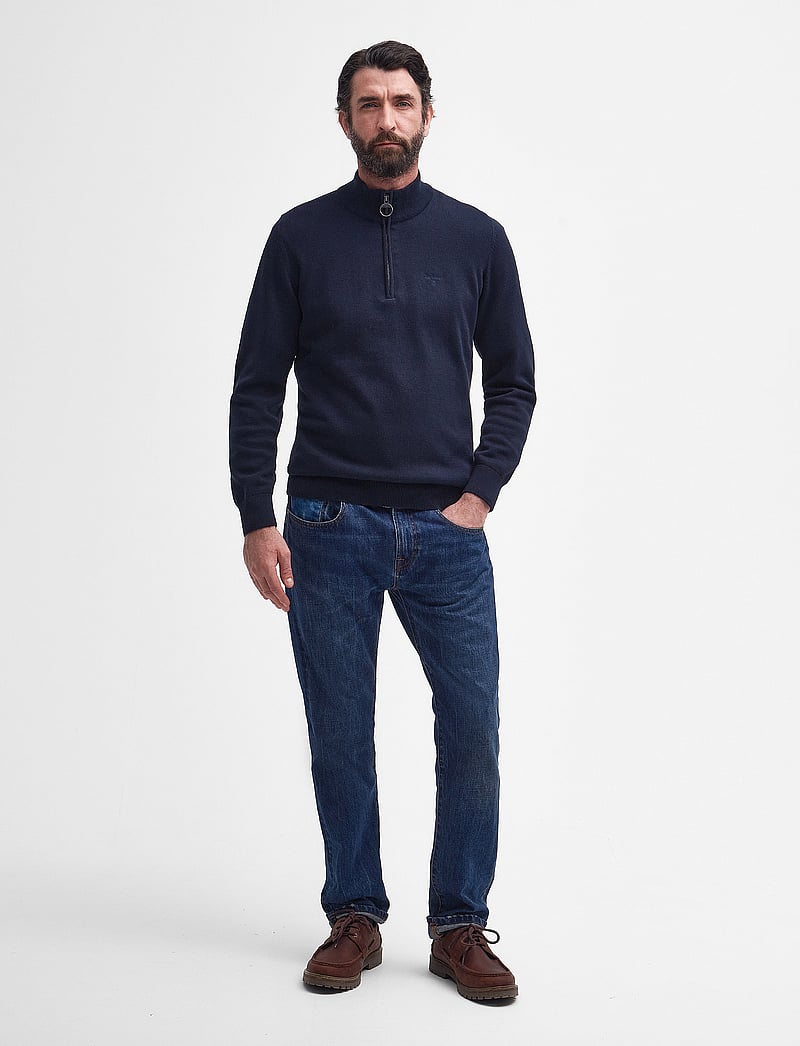 Barbour - Barbour Cotton HZ Knit - half zip - navy - 3