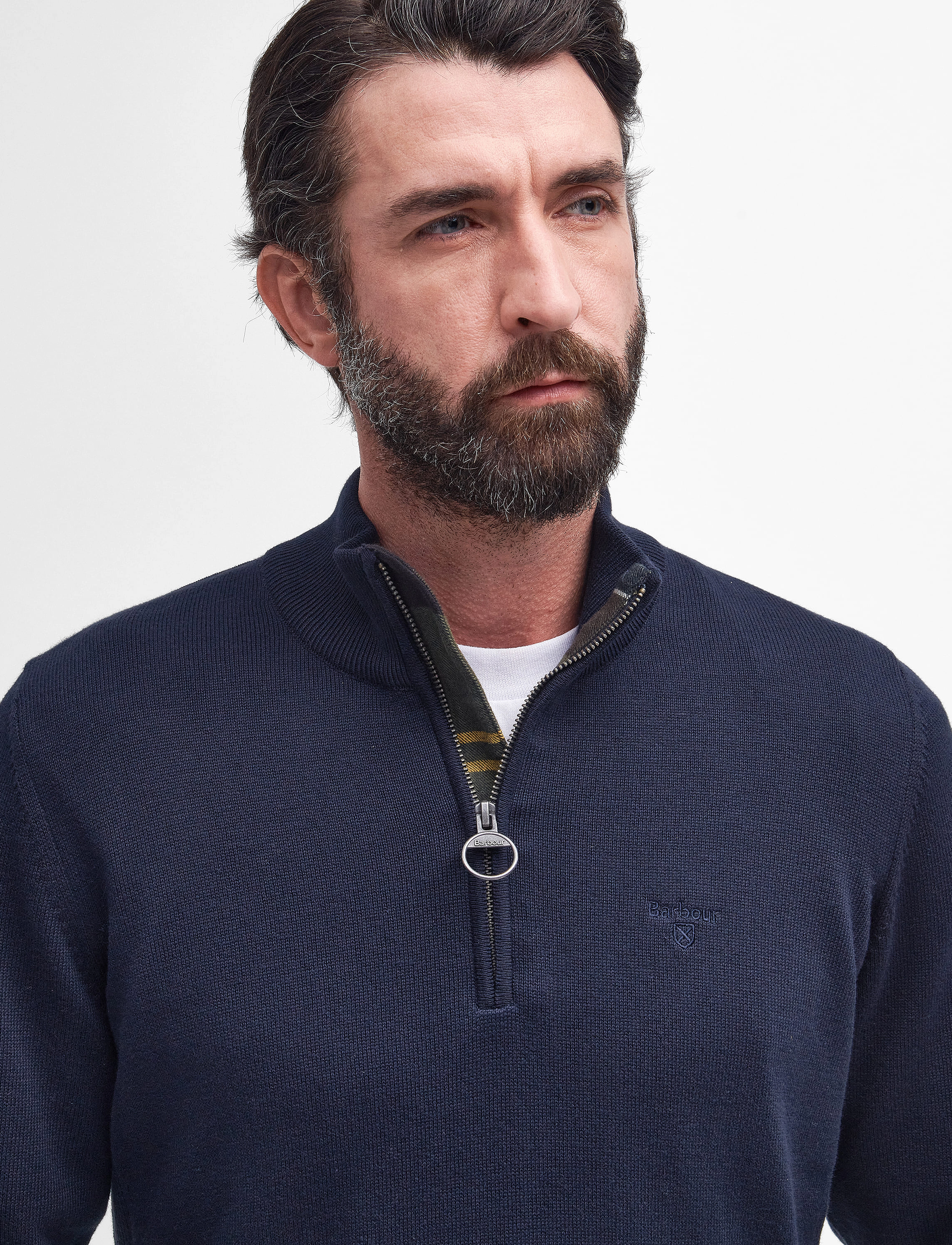 Barbour - Barbour Cotton HZ Knit - hálfrenndar peysur - navy - 5