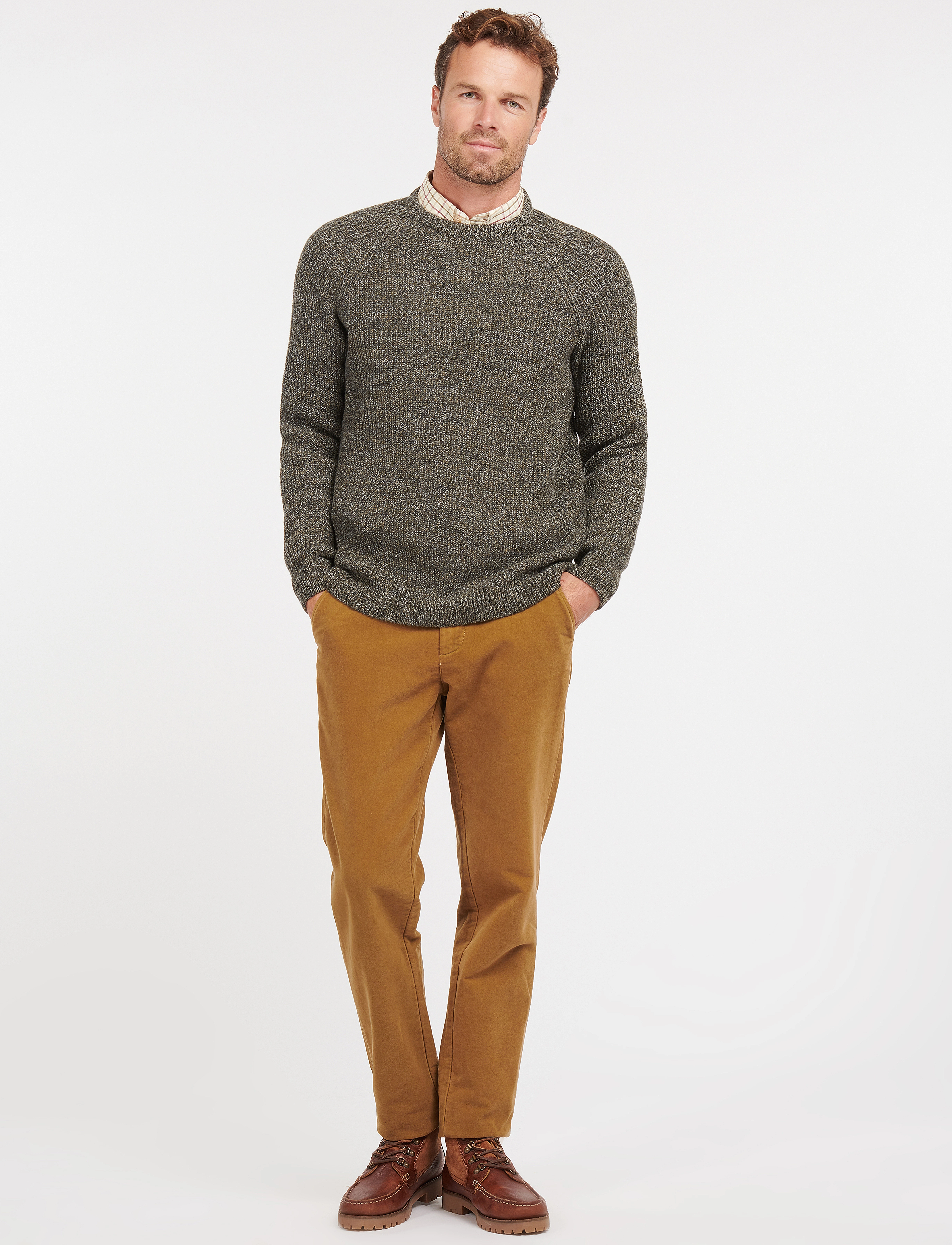 Barbour - Barbour Horseford Crew Neck Jumper - rundhalsad - olive - 4