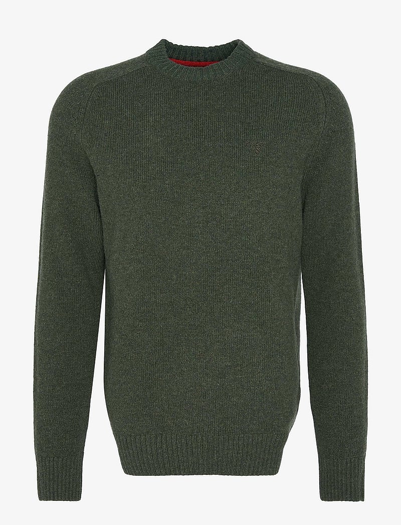 Barbour - Barbour Grangetown Crew Neck Sweater - rundhalsad - mid olive - 1
