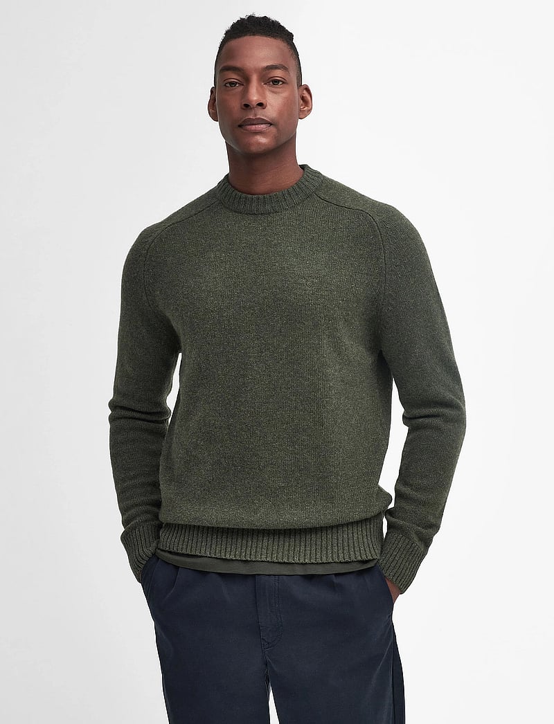 Barbour - Barbour Grangetown Crew Neck Sweater - rundhalsad - mid olive - 0