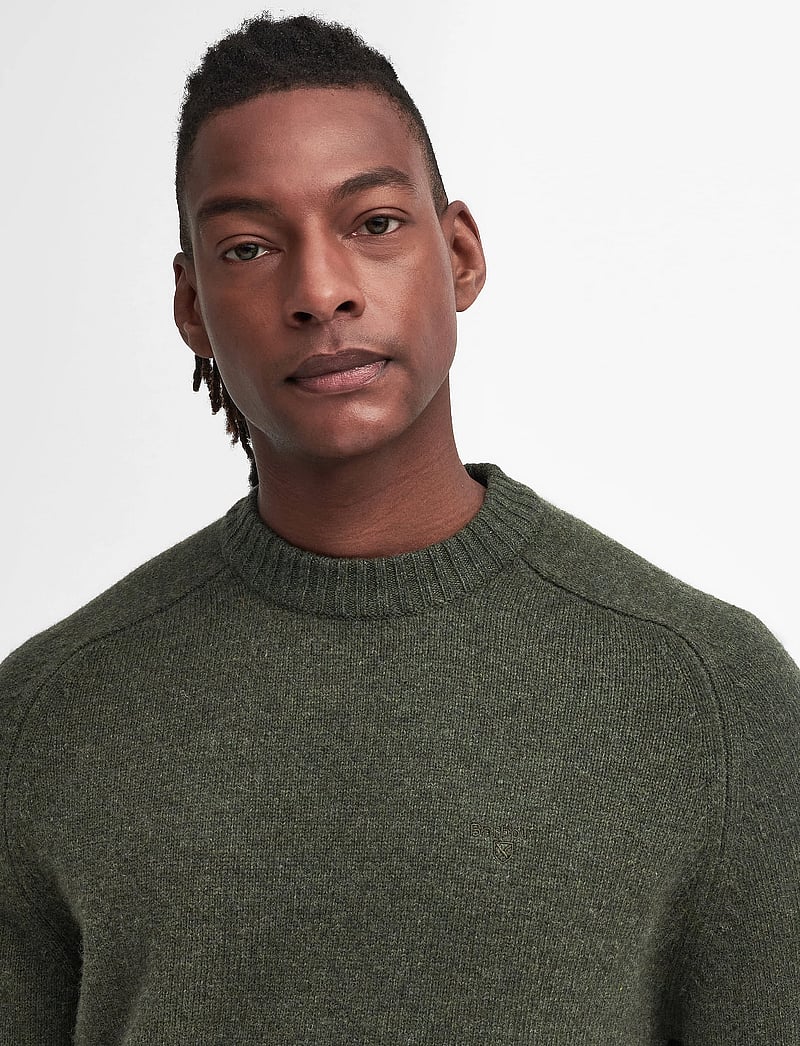 Barbour - Barbour Grangetown Crew Neck Sweater - rundhalsad - mid olive - 4