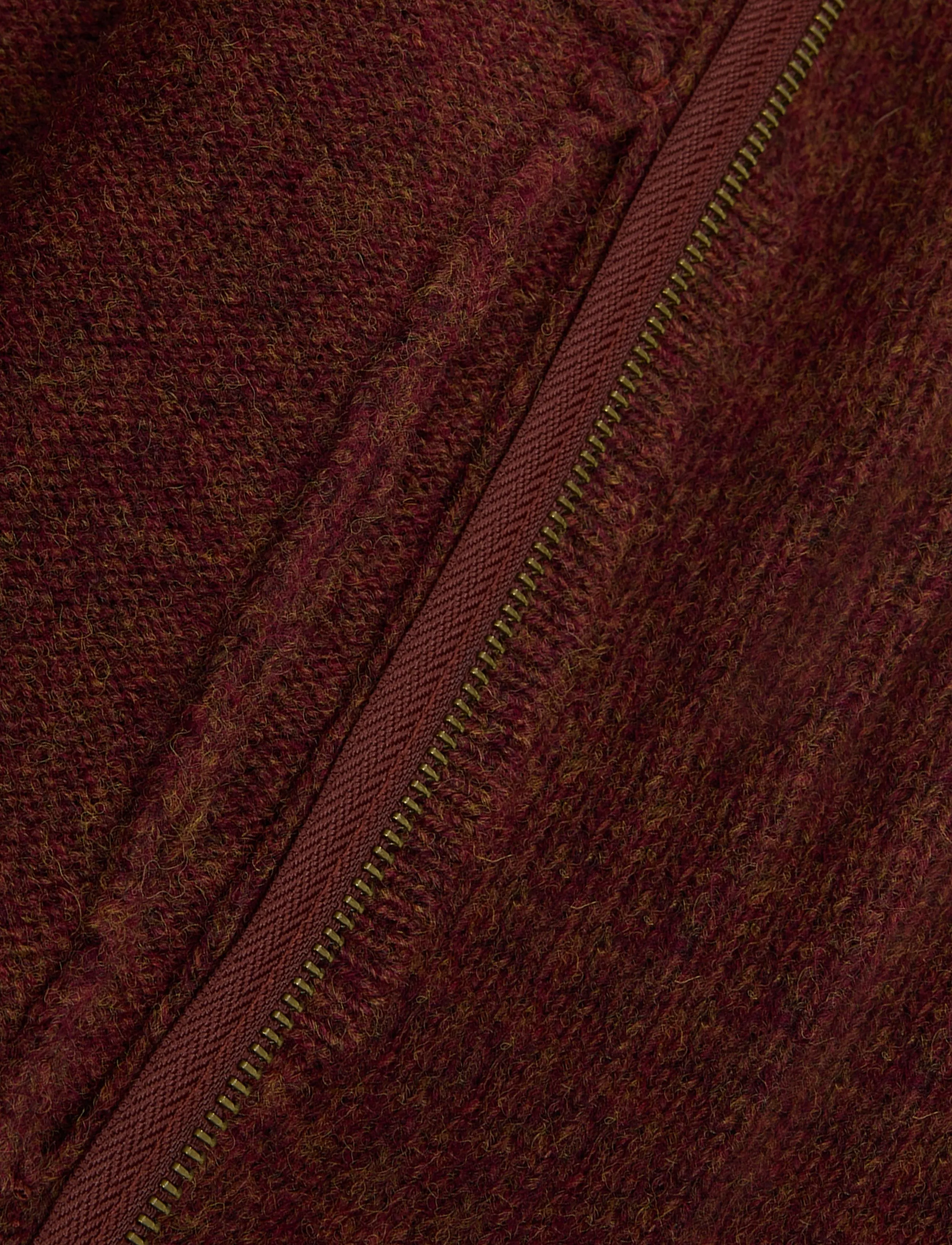 Barbour - Barbour Talder Zip Through Knitted Jumper - pullover mit durchgehendem reißverschluss - russet - 4