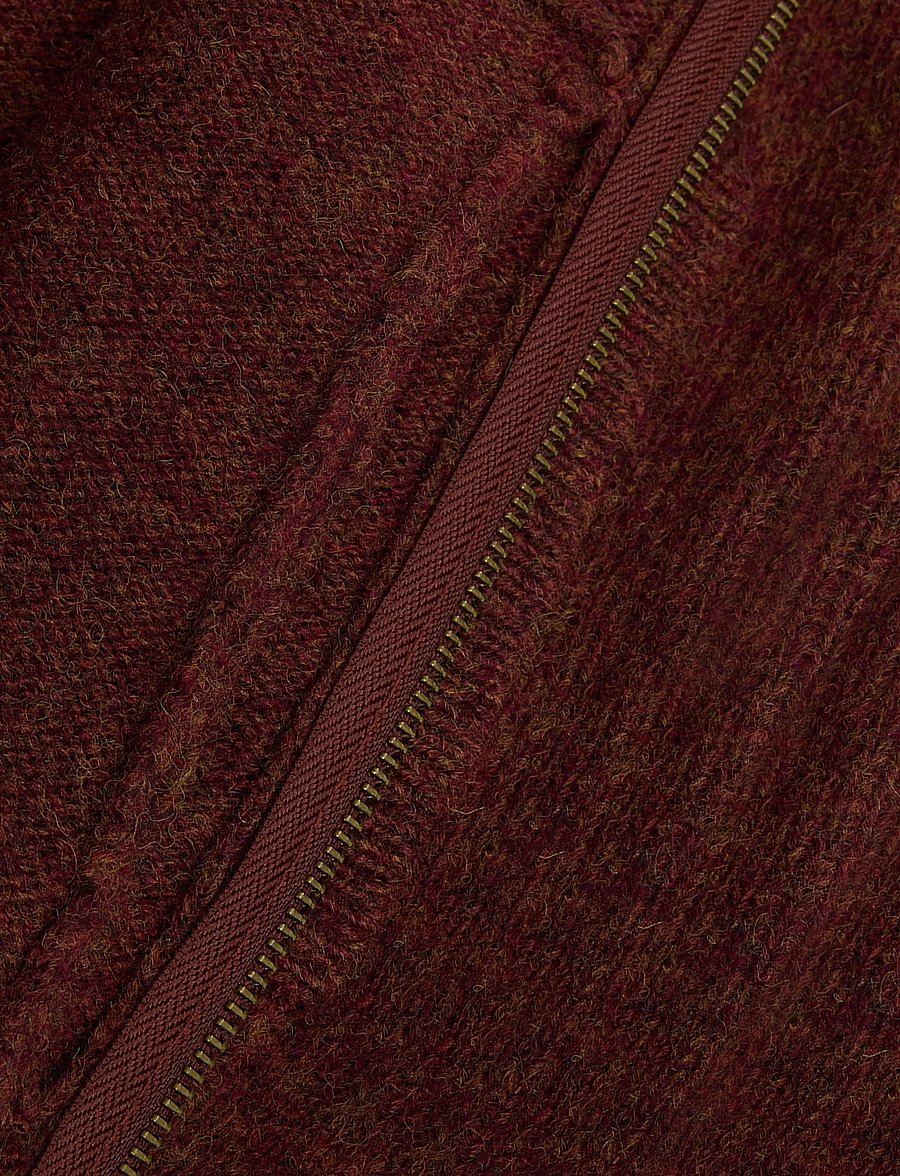 Barbour - Barbour Talder Zip Through Knitted Jumper - pullover mit durchgehendem reißverschluss - russet - 4