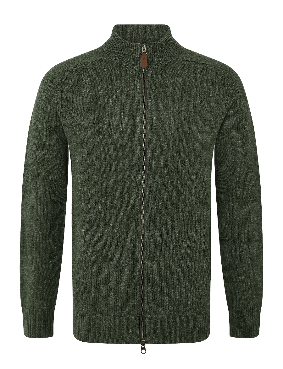Barbour - Barbour Talder Zip Through Knitted Jumper - lukuga džemprid - sage - 0